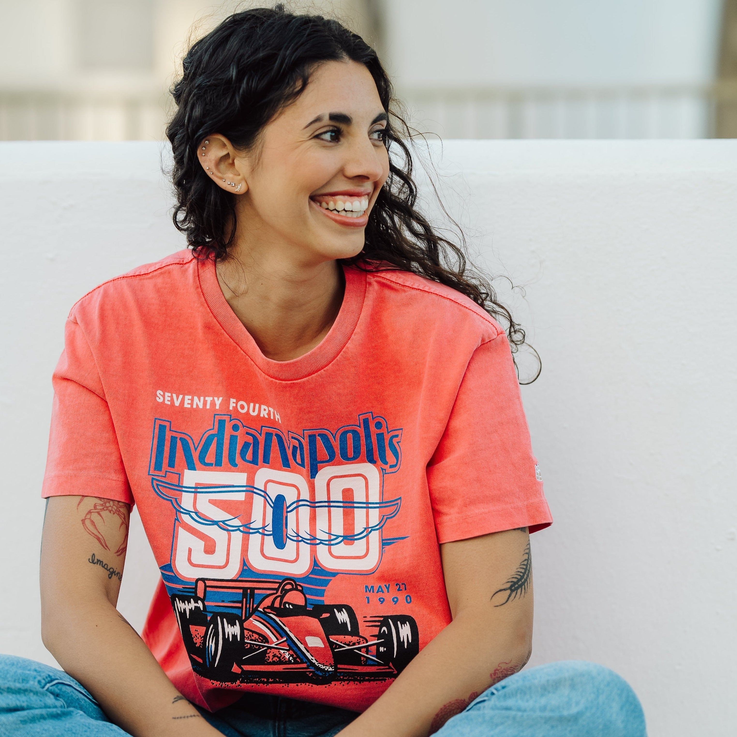 74th Indianapolis 500 1990 Vintage Heavyweight Tee Style001