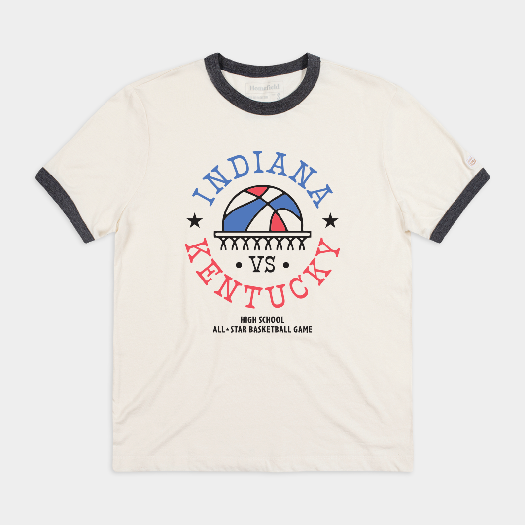 Indiana vs Kentucky HS All-Stars Ringer Tee Style001