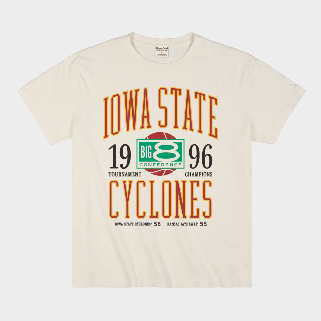Iowa State 1996 Big 8 Basketball Champs Heavyweight Tee Style001