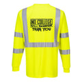 No College Still Smarter - Reflective Long Sleeve Safety T-Shirt - Hi-Vis Yellow Long Sleeve Crew Neck with ANSI/ISEA 107...