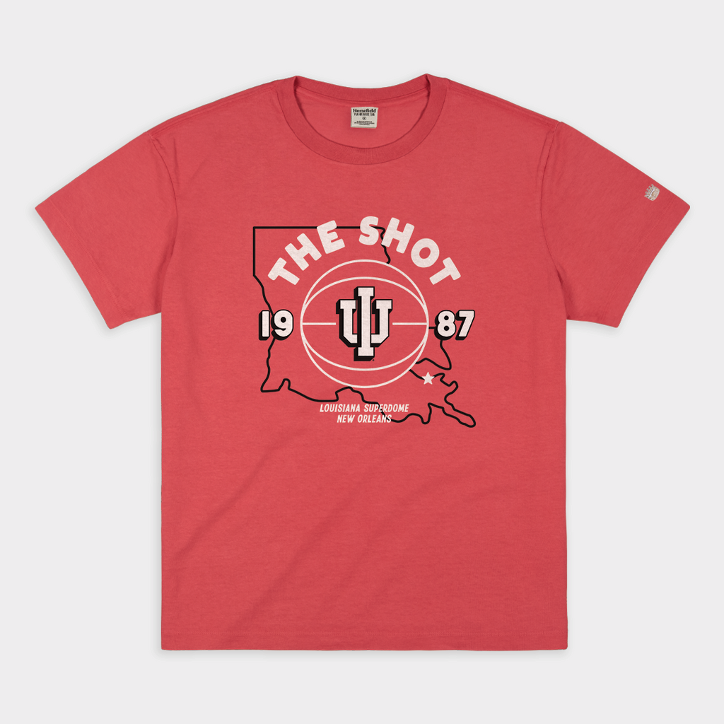 1987 Vintage IU Basketball National Champs Heavyweight Tee Style001