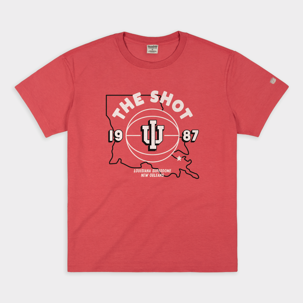 1987 Vintage IU Basketball National Champs Heavyweight Tee Style001