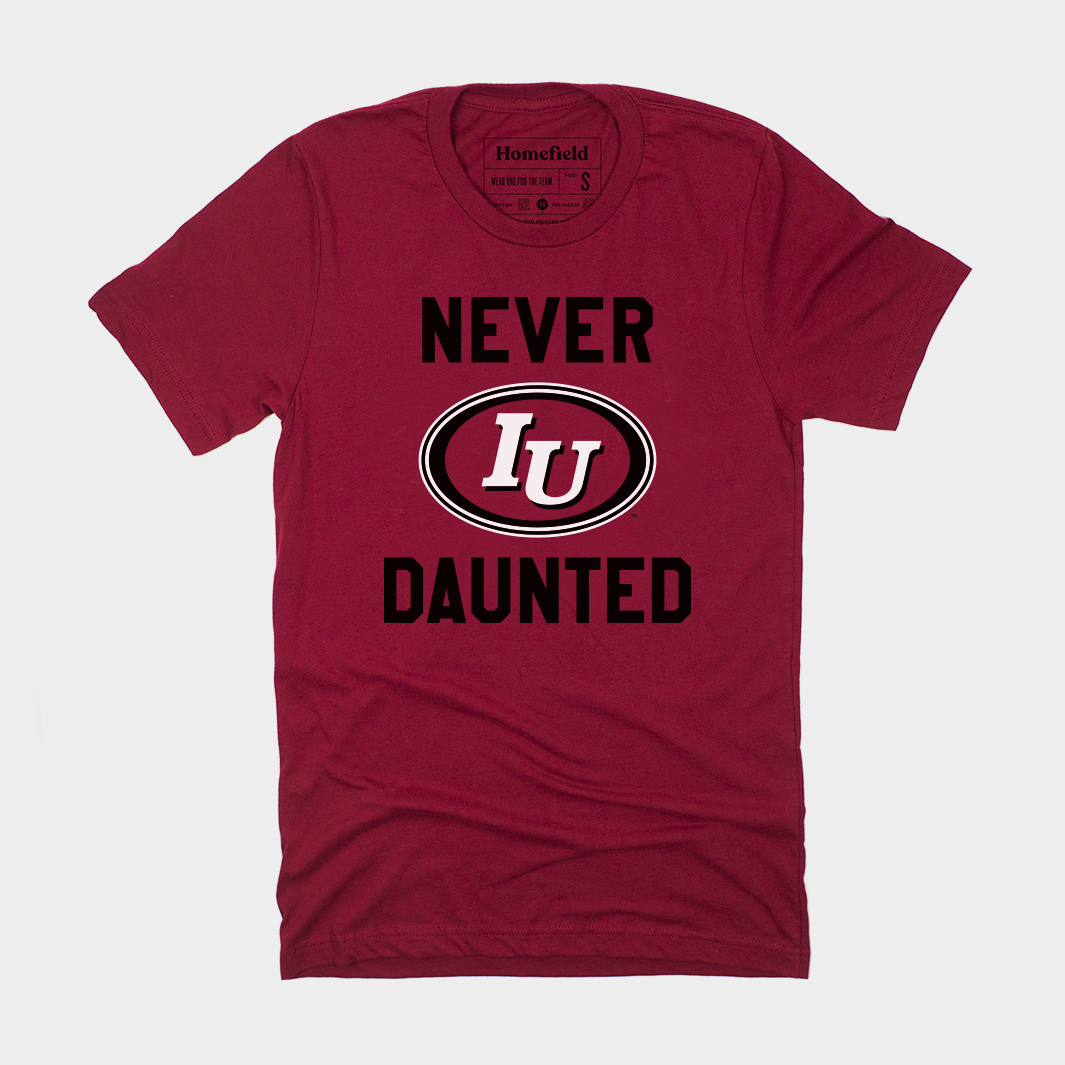 Never Daunted Vintage IU Oval Logo T-Shirt Style001