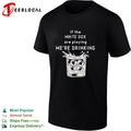 If the White Sox are playing we’re drinking baseball whiskey glass shirt