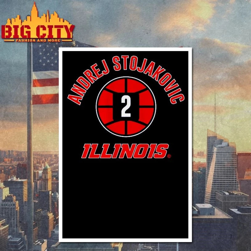 Illinois Basketball Andrej Stojaković Number 2 shirt