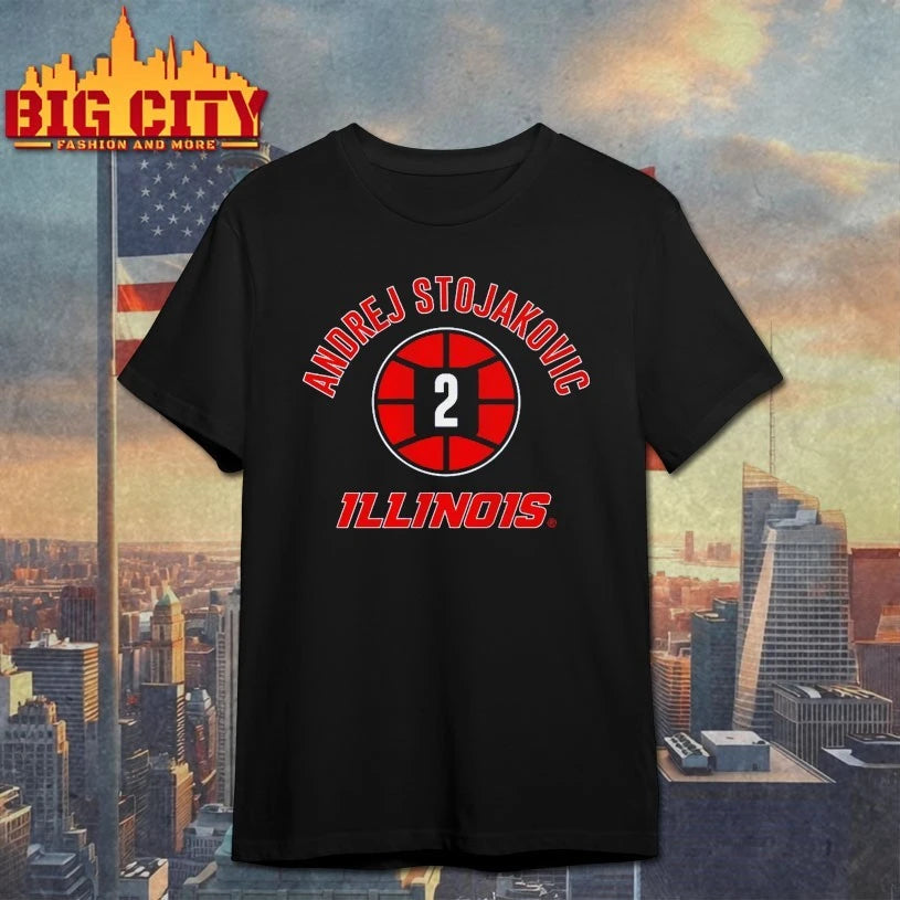 Illinois Basketball Andrej Stojaković Number 2 shirt