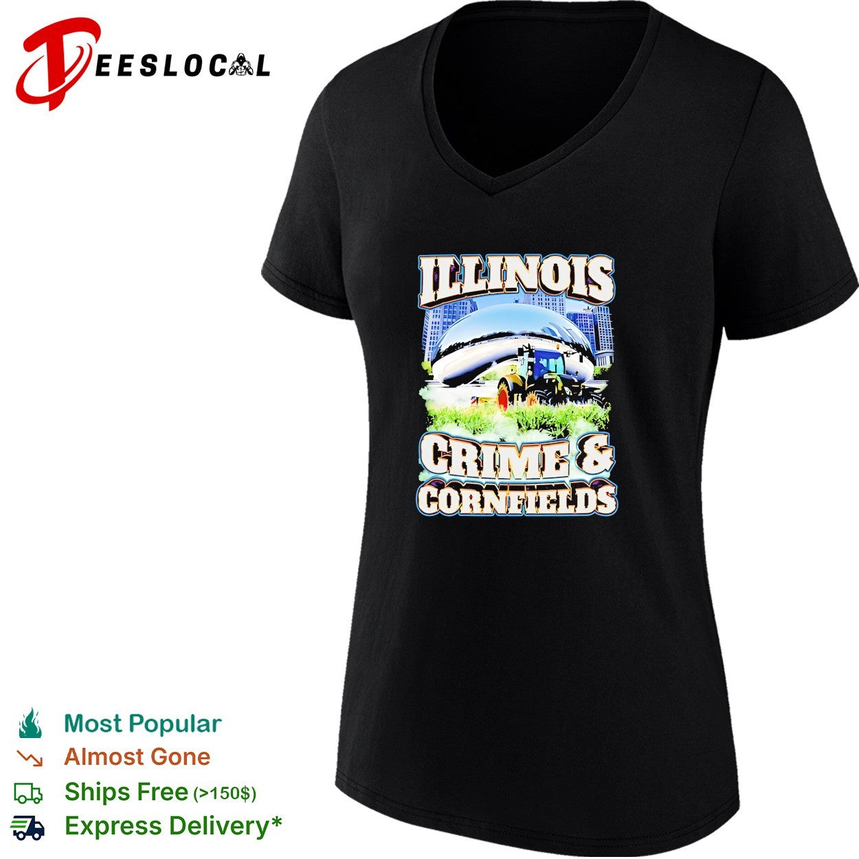 Illinois Crime and Cornfields Chicago shirt