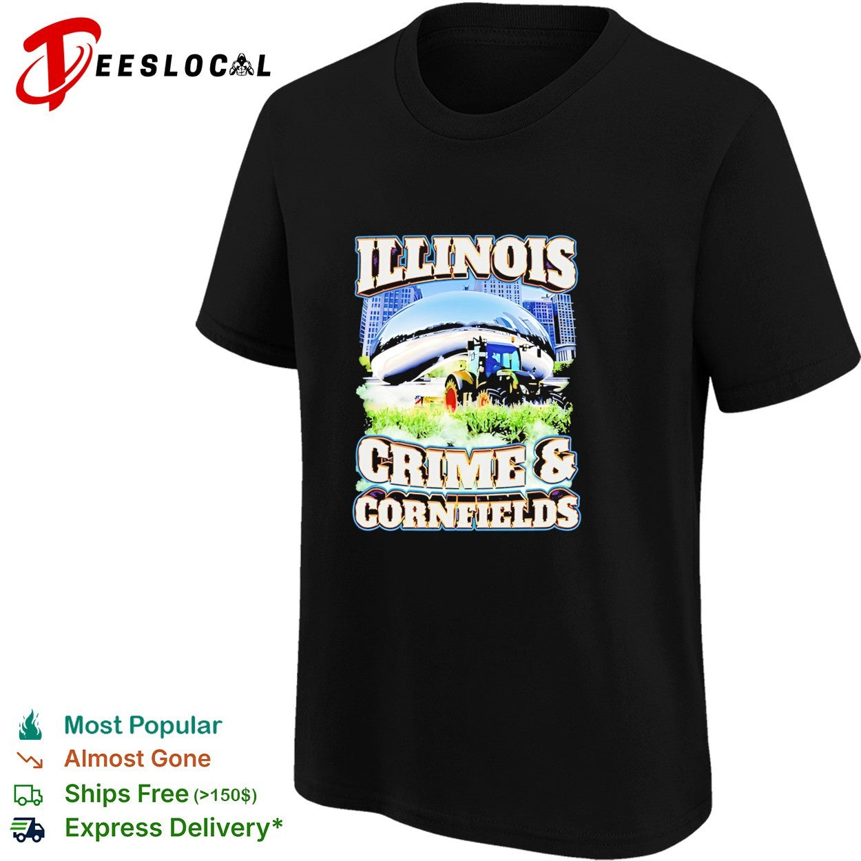 Illinois Crime and Cornfields Chicago shirt