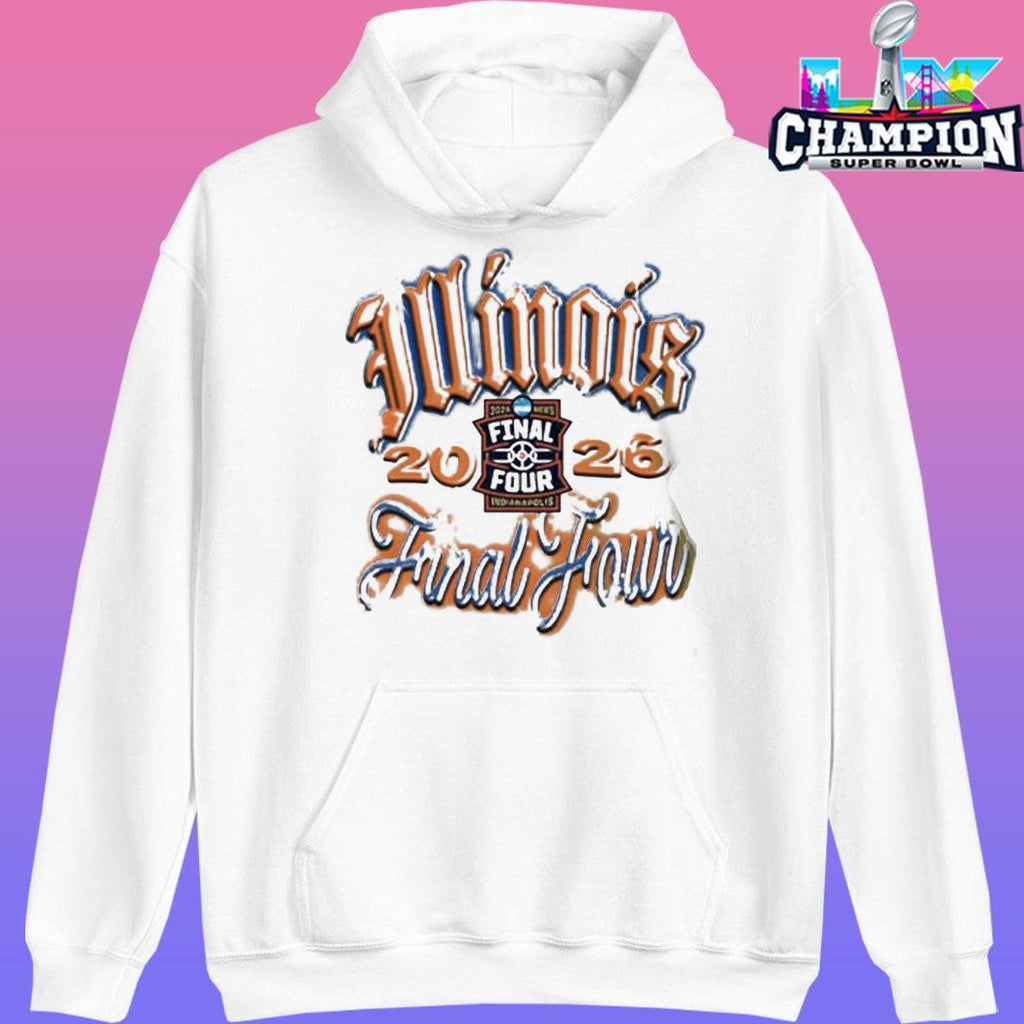 Illinois Fighting Illini 2026 Ncaa Men’s Basketball March Madness Final Four Airbrush Shirt