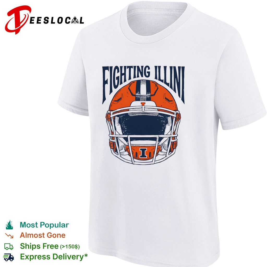 Illinois Fighting Illini football helmet shirt