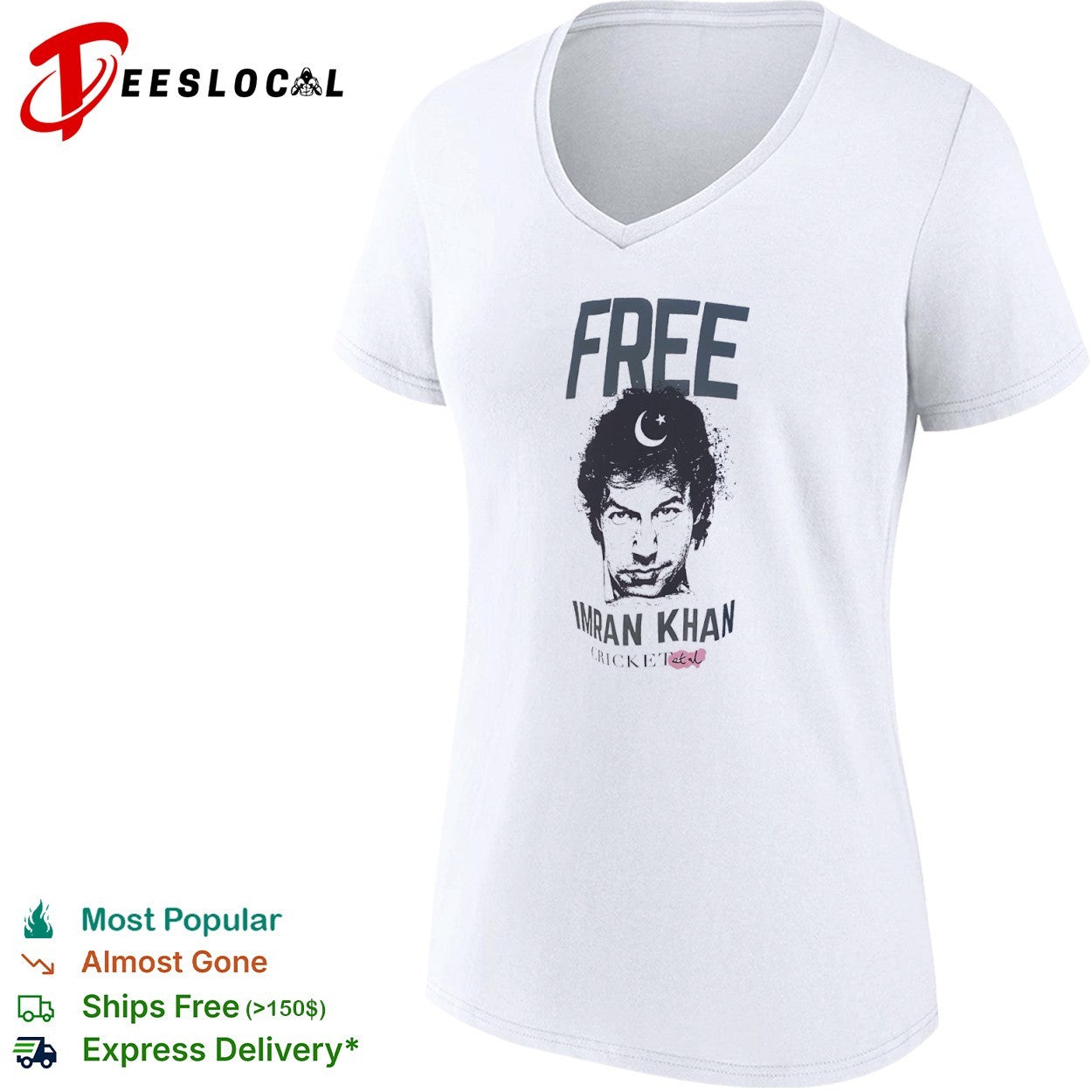 Imran Khan Free Pakistan cricket politician photo shirt