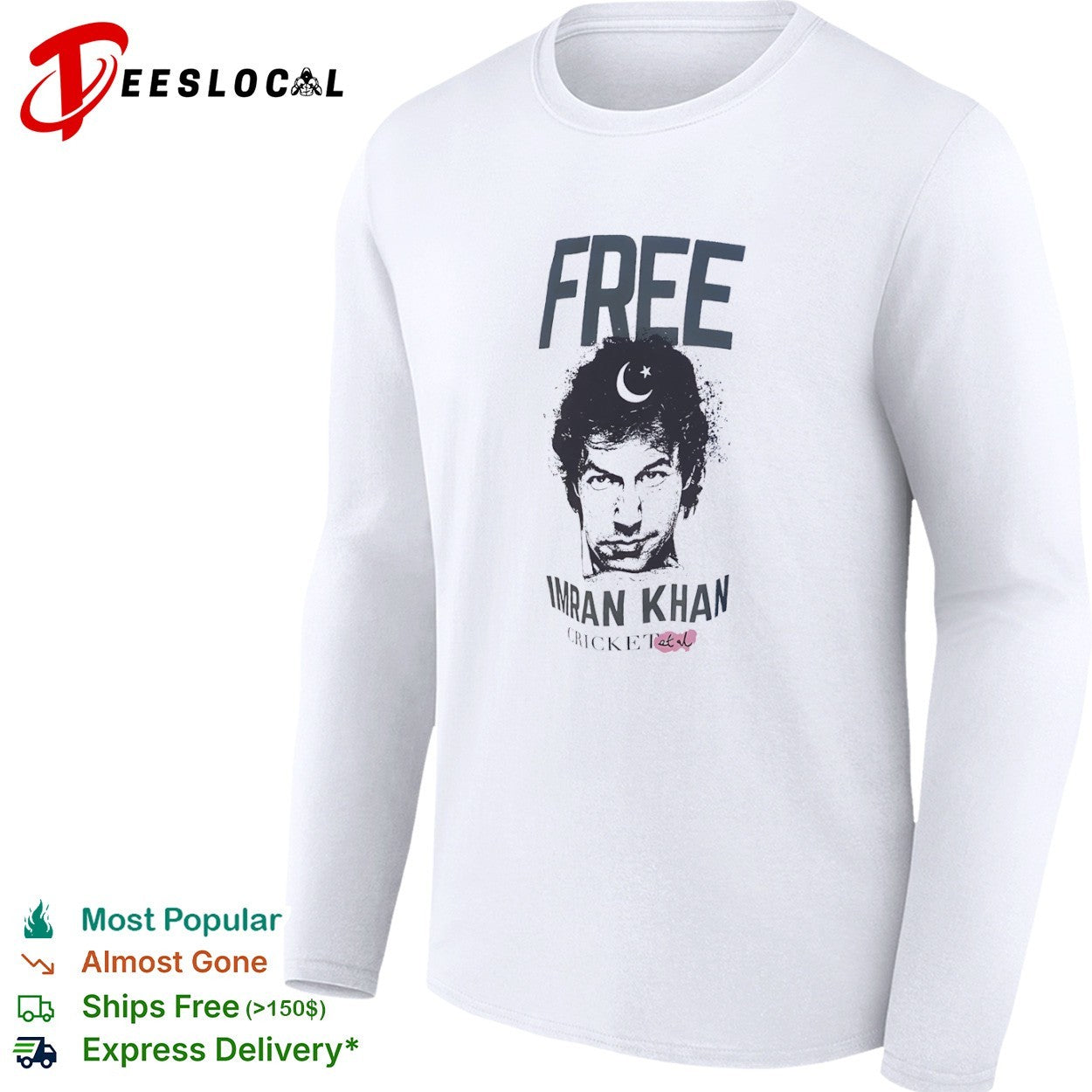 Imran Khan Free Pakistan cricket politician photo shirt