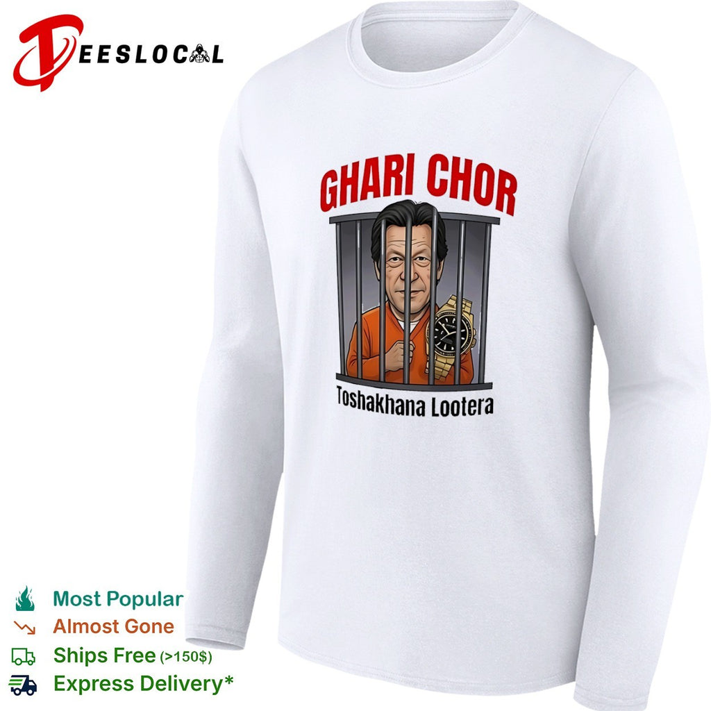 Imran Khan Ghari Chor Toshakhana Lootera Caricature Jail Political Satire shirt