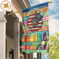 In A World Where You Can Be Anything Be Kind Flag Farmhouse peace Flag Rustic Country Decor 2 Sides Garden House Flag