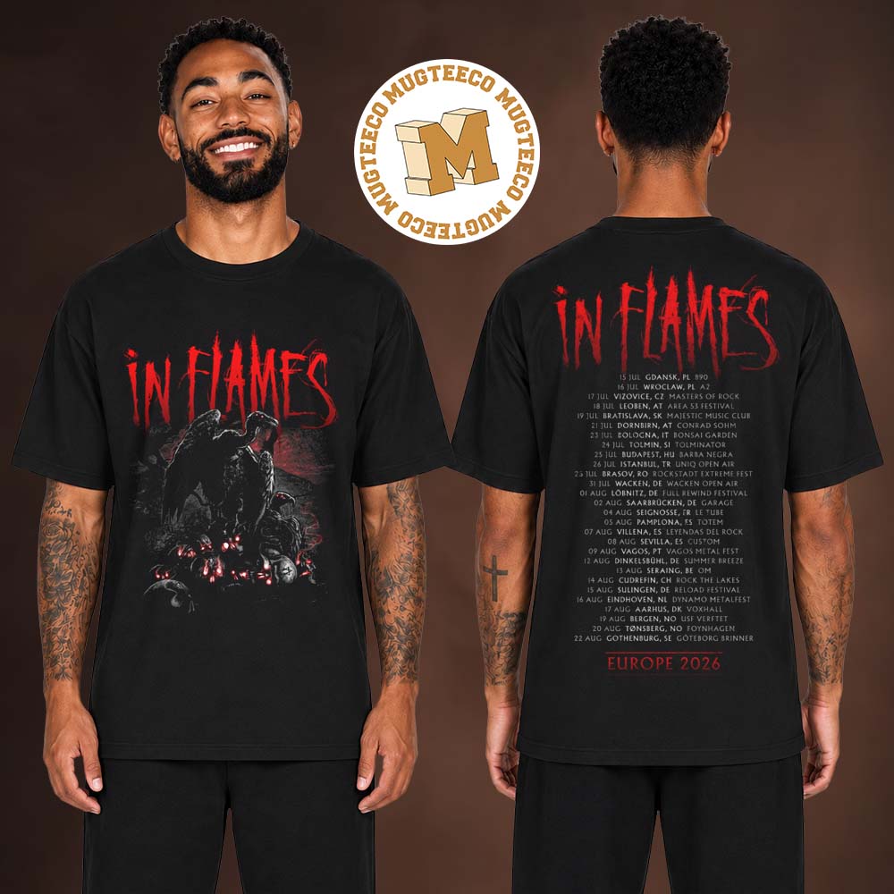 In Flames Summer Merch European Tour 2026 Unisex T Shirt