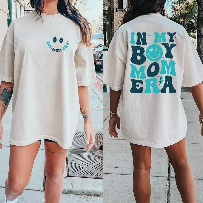 In My Boy Mom Era Shirt, Boy Of Mom, Cool Moms Club Shirt, Gift For Mom, Funny Mama Shirt Hoodie, Sweatshirt | CiraTrend.com