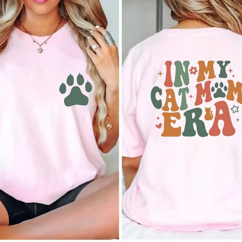 In My Cat Mom Era Sweatshirt Cat Mama Shirt Cat Lover Shirt Cat Owner Shirt Cat Dad Shirt Paw Mom Shirt Pet Mama Shirt...