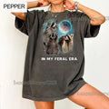 In My Feral Era Racoons howling at the Moon T-Shirt, Racoon meme T-Shirt, Racoon Moon howling T-Shirt Hoodie, Sweatshirt