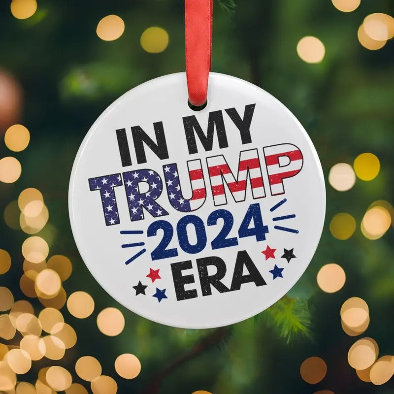 In My Trump 2024 Era Keepsake Ornament Gift,Patriotic Donald Trump Keepsake Ornaments for Christmas,Perfect Political...