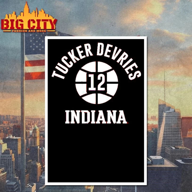 Indiana Basketball Tucker DeVries Number 12 shirt