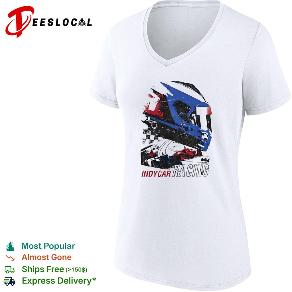 IndyCar Racing Helmet and Open Wheel Race Cars Shirt
