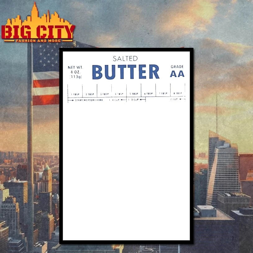 Information display board about Salted Butter shirt