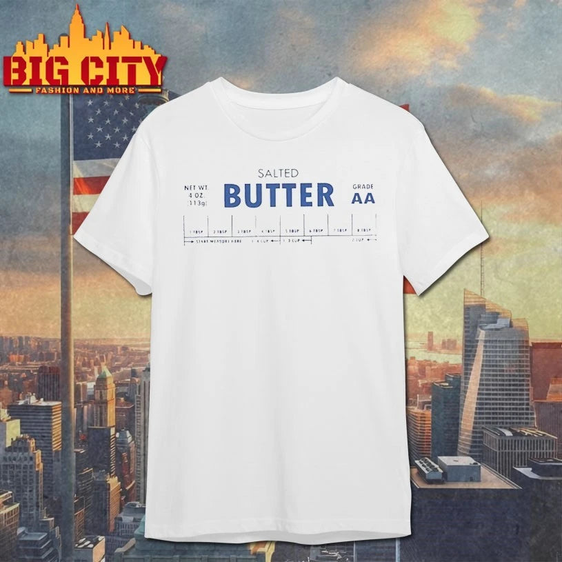 Information display board about Salted Butter shirt