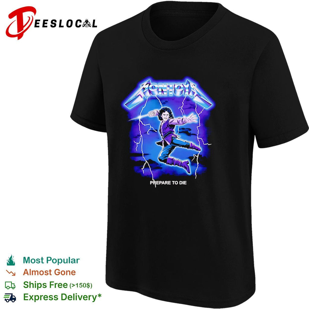 Inigo Montoya from The Princess Bride style of Metallica’s Ride the Lightning shirt