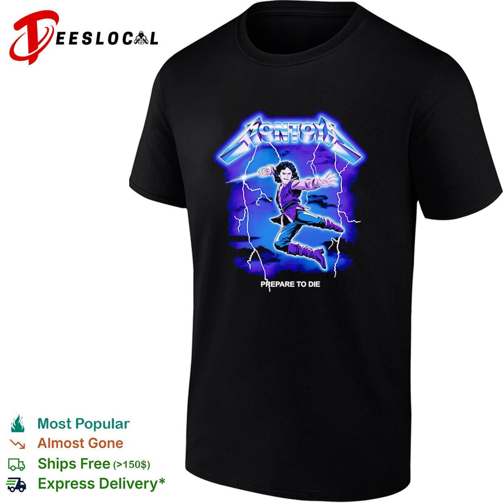 Inigo Montoya from The Princess Bride style of Metallica’s Ride the Lightning shirt