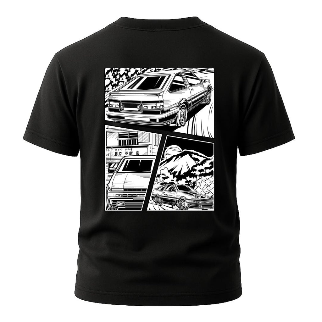 Initial D Comic AE86 Akina Mountain T-Shirt Hoodie, Sweatshirt | CiraTrend.com (Image 1)