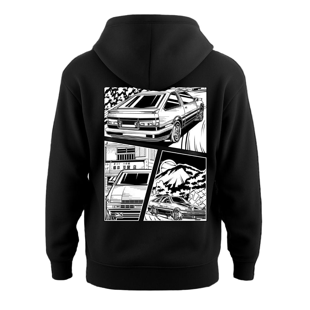 Initial D Comic AE86 Akina Mountain – Hoodie T-Shirts, Sweatshirt | CiraTrend.com (Image 2)
