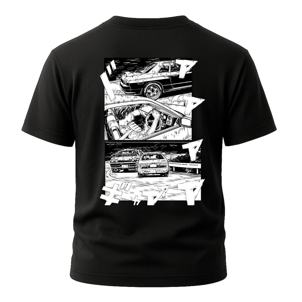 Initial D Comic Downhill AE86 vs R32 T-Shirt Hoodie, Sweatshirt | CiraTrend.com (Image 1)