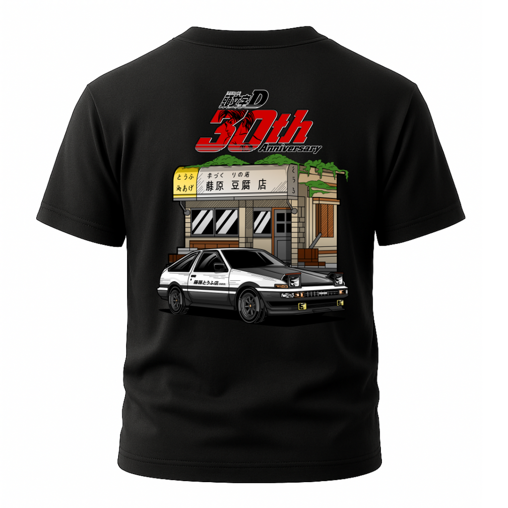 Initial D 30th Anniversary AE86 Fujiwara Tofu Shop T-Shirt Hoodie, Sweatshirt | CiraTrend.com (Image 2)