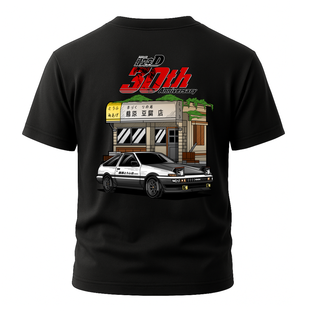 Initial D 30th Anniversary AE86 Fujiwara Tofu Shop T-Shirt Hoodie, Sweatshirt | CiraTrend.com (Image 2)