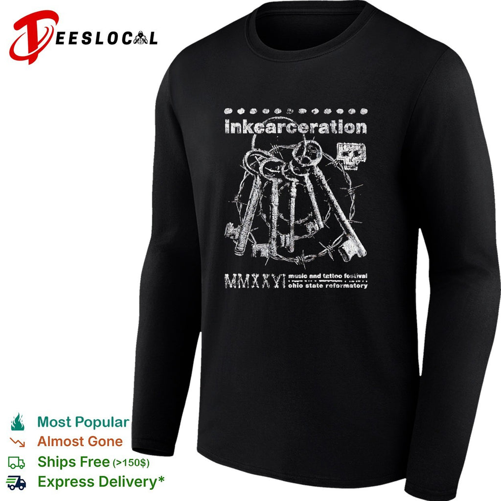 Inkcarceration Music and Tattoo Festival Ohio State Reformatory rusty keys shirt