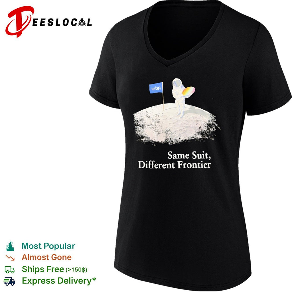 Intel astronaut same suit different frontier technology shirt