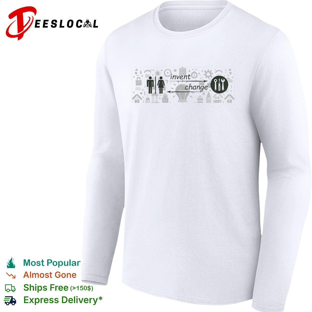 Invent Change science engineering tools graphic shirt