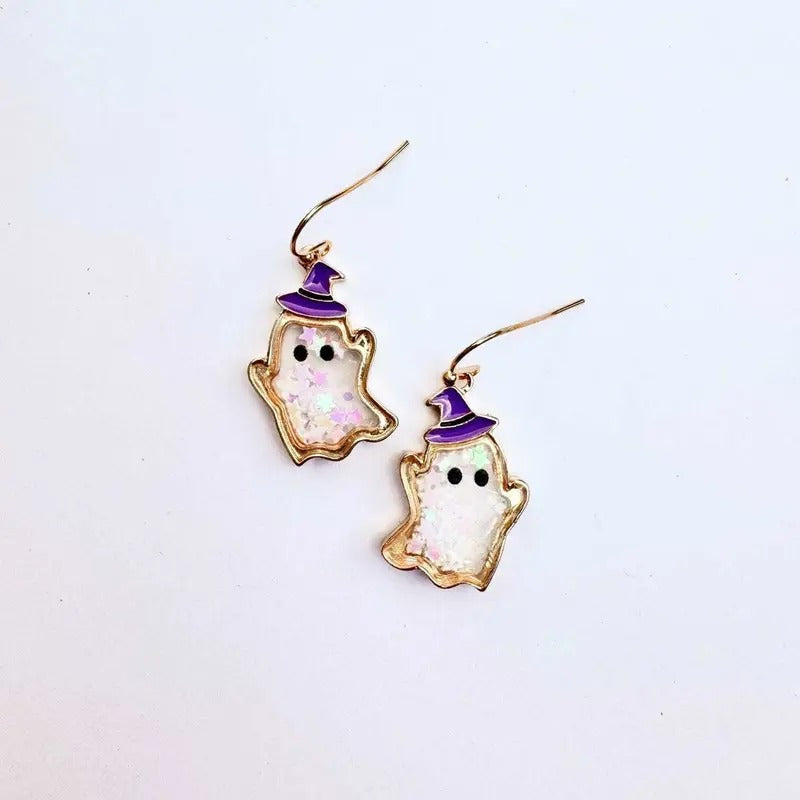 Iridescent Glitter Ghost Earrings T-Shirts, Hoodie, Sweatshirt | CiraTrend.com