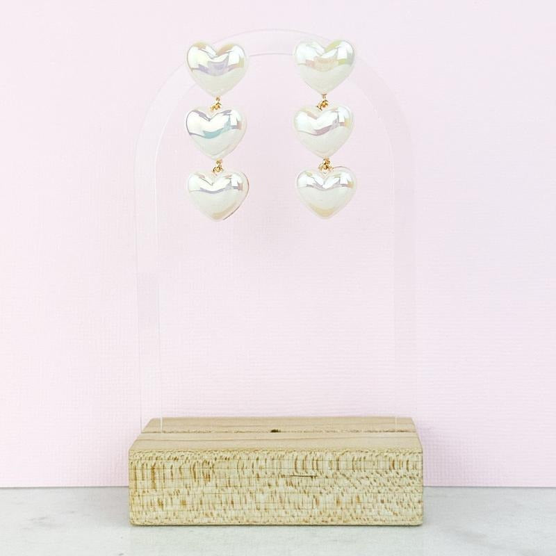 Iridescent Triple Heart Earrings *Final Sale* T-Shirts, Hoodie, Sweatshirt | CiraTrend.com