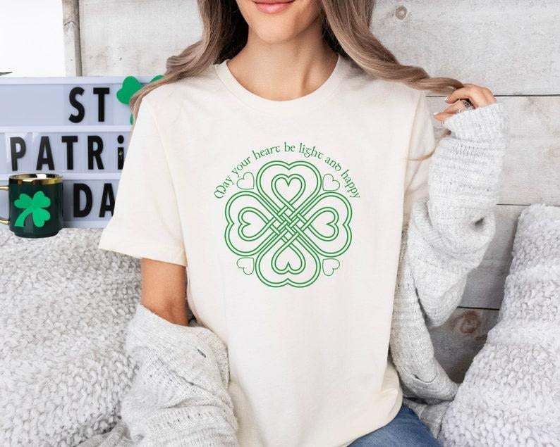 Irish Blessing Tshirt, St. Patrick's Day Shirt, Irish Aesthetic, Irish Clover Tee, Celtic Shamrock Shirt, Traditional...
