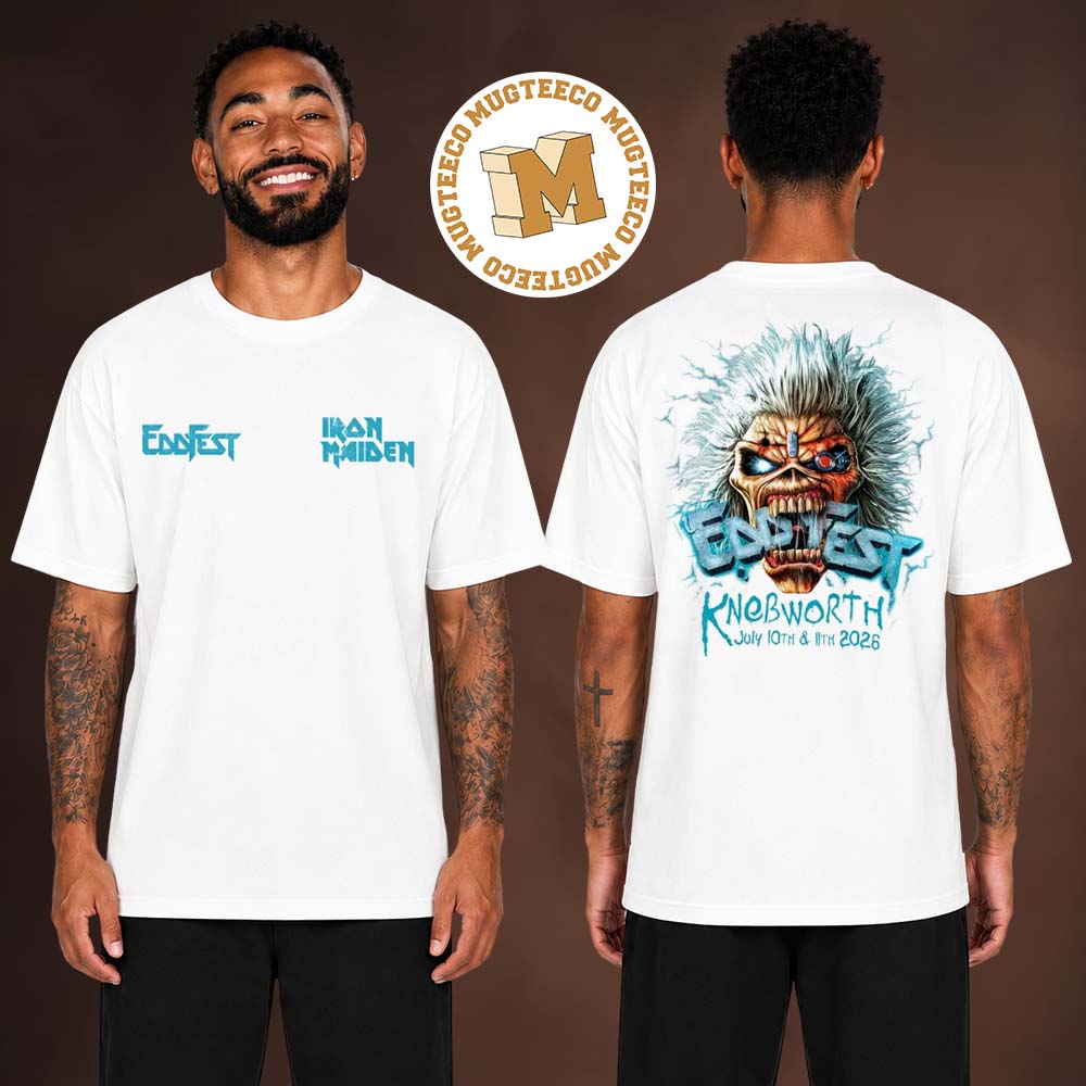Iron Maiden EddFest 2026 At Knebworth On July 10 And 11 2026 Unisex T Shirt