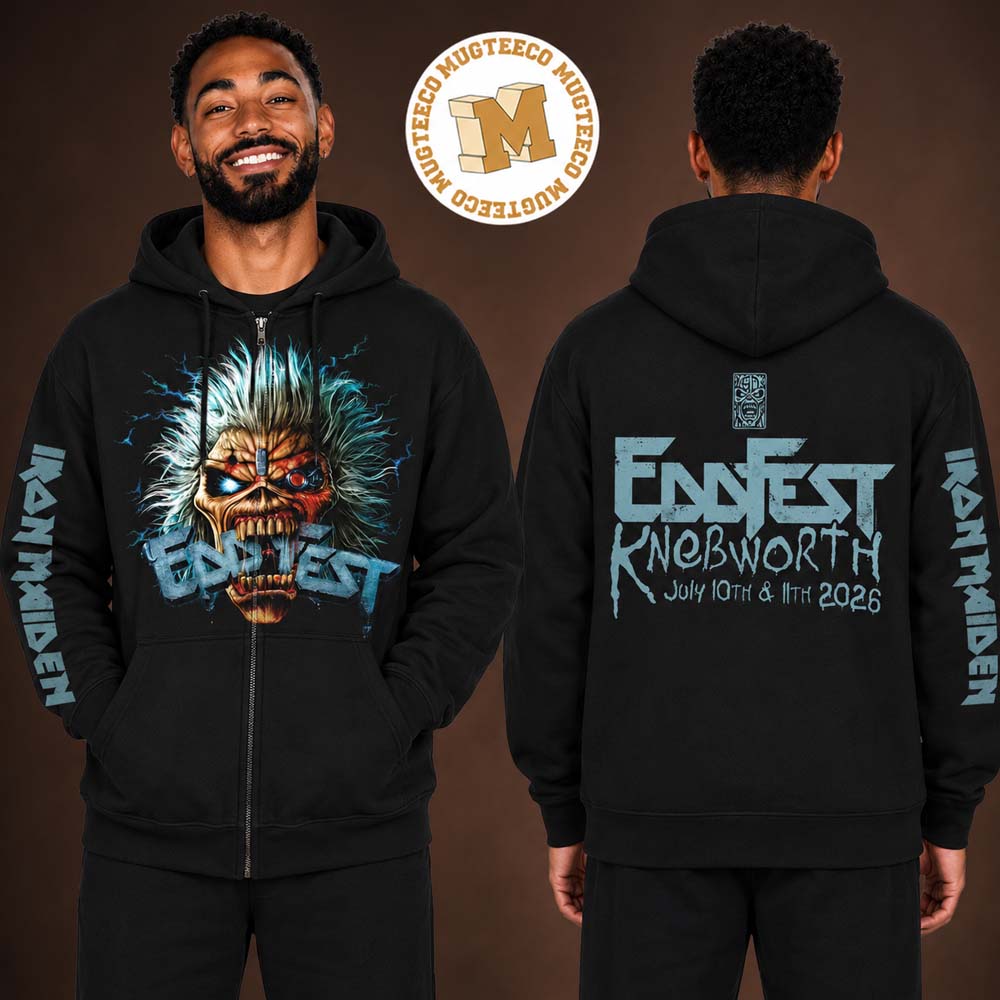 Iron Maiden EddFest 2026 At Knebworth On July 10 And 11 2026 Zip Hoodie Shirt