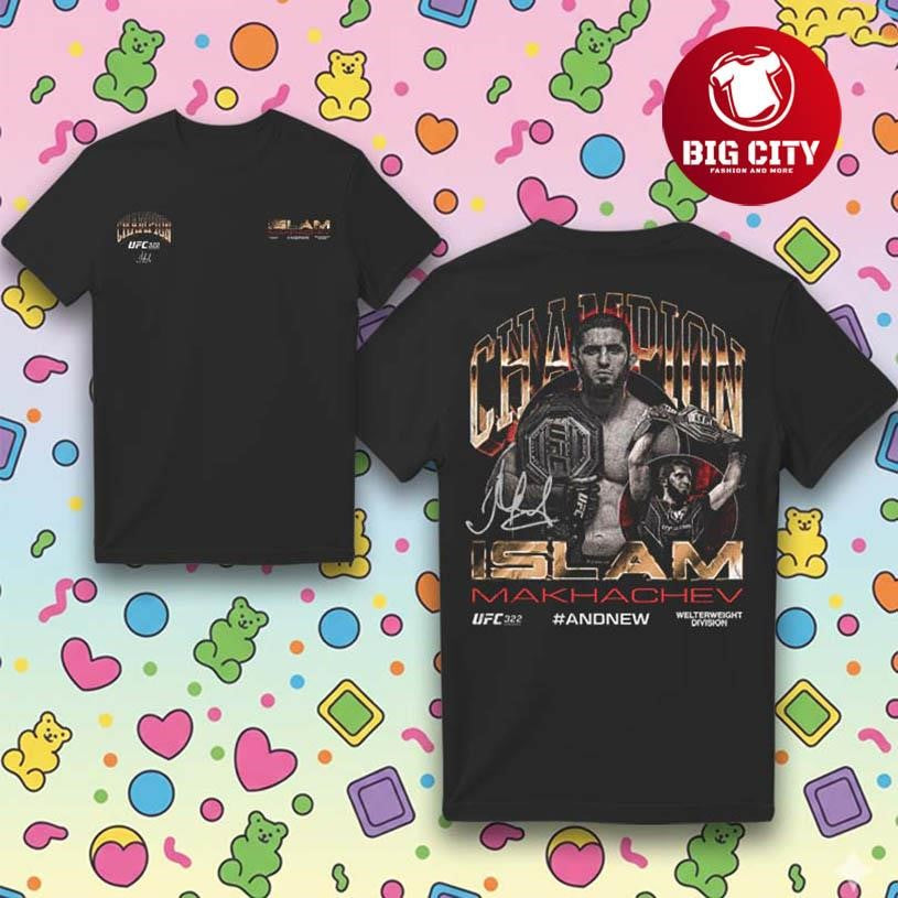Islam Makhachev Champion UFC 2025 Two Sided Shirt