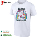 It burns when I pee cat rainbow shirt