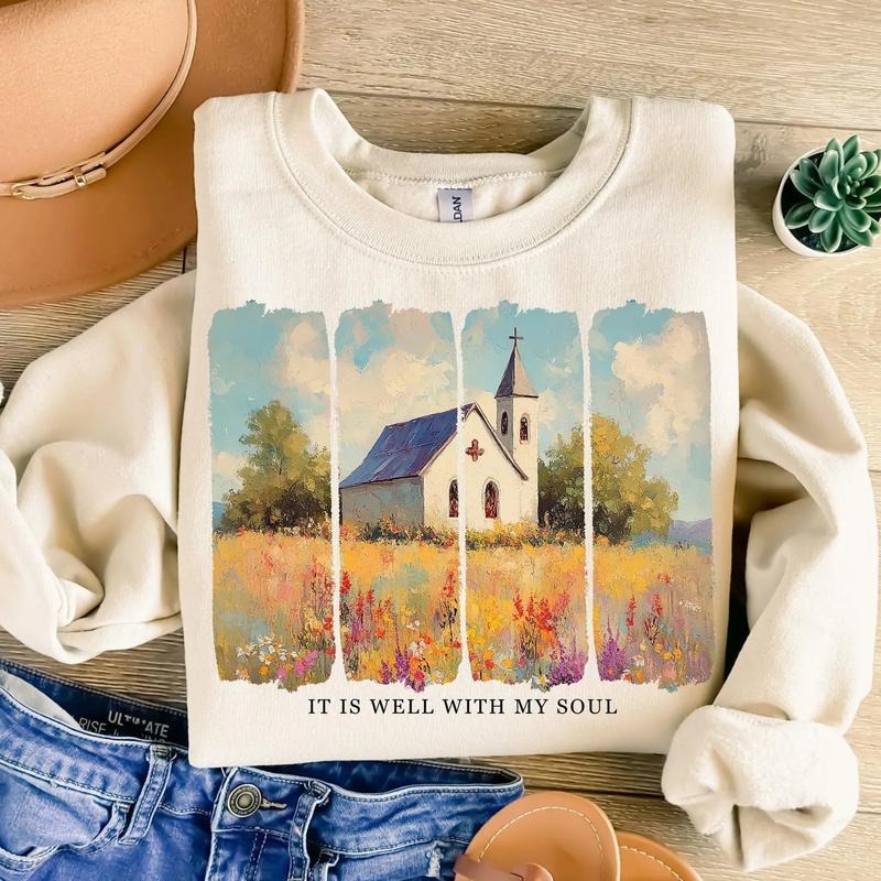 It is Well with My Soul Brushstroke DTF Transfers - THIS IS NOT A SHIRT Hoodie, Sweatshirt | CiraTrend.com