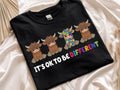 It's Ok To Be Different Tshirt, Autism Awareness Shirt, Different Cow T-Shirt, Motivational Shirt, Be Yourself T-Shirt,...