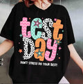 It's test day graphic tee, Test day teacher coquette, Don't stress do your best Cotton Fabric Hoodie, Sweatshirt