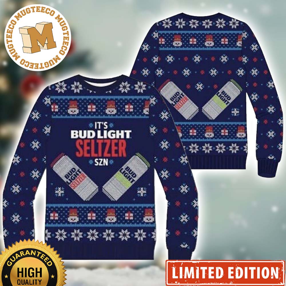 It’s Bud Light Seltzer SZN Ugly Christmas Sweater