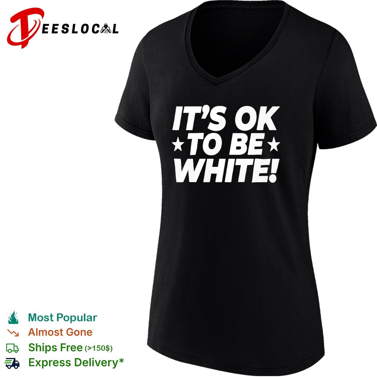 It’s ok to be white stars shirt