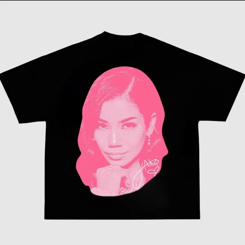 J.Aiko Big Face Pink Tee Hoodie, Sweatshirt | CiraTrend.com
